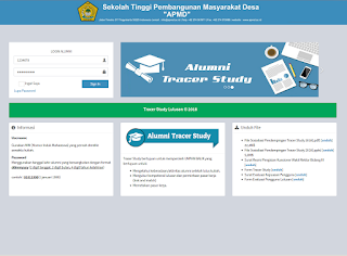 sistem tracer study Sekolah Tinggi Pembangunan Masyarakat Desa 