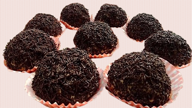 Chocolate Balls with Walnuts.