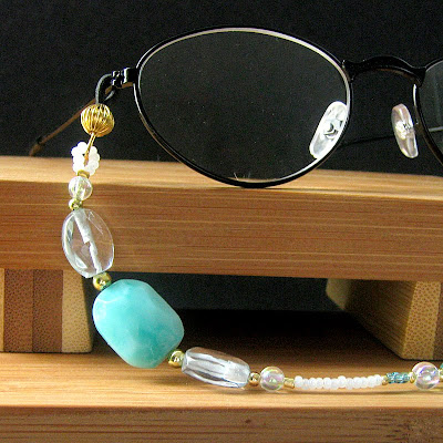 Cool Breeze Beaded Eyeglass Holder in Aqua