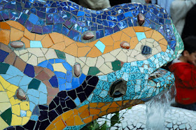 Trencadis Lizard by Gaudi at Park Guell, Barcelona