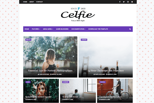 Celfie Blogger Template