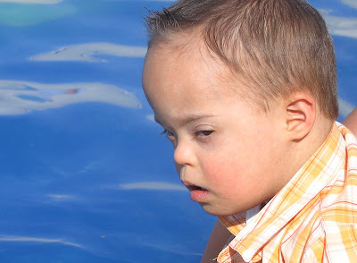 Down-Syndrom, Fotos, Aguascalientes, Mexiko, Maximilian, Baby, Kind, Swimming Pool