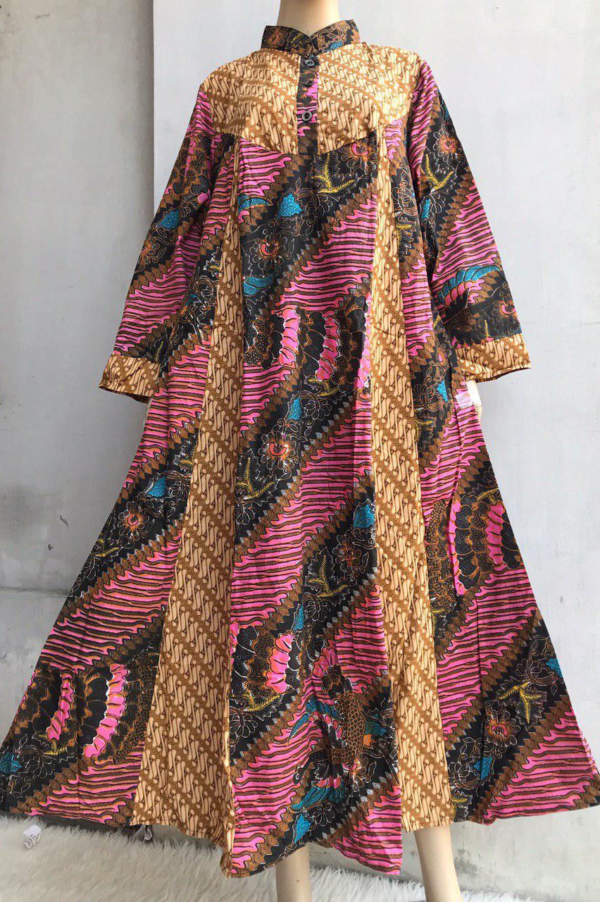 Motif Gamis  Batik  Parang Boket yang Elegan