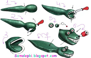 поделка для детей крокодил