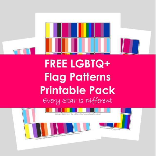 FREE LGBTQ+ Flag Patterns Printable Pack