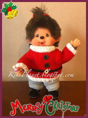 kiki monchhichi pull Noël tricot handmade fait main christmas