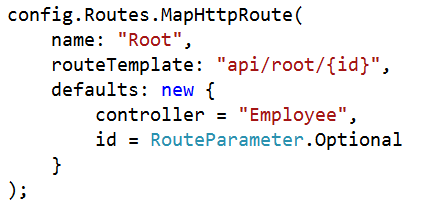 Routing and Action Selection in Web API