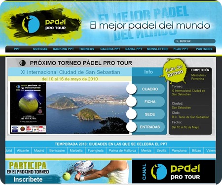 Nueva Web Padel Pro Tour