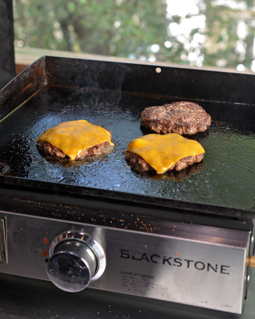 Cheeseburgers on the Blackstone 17" Griddle