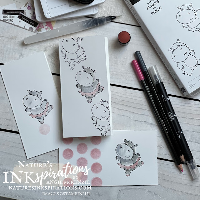 Simple Stamping fun with Hippiest Hippos! | Nature's INKspirations by Angie McKenzie