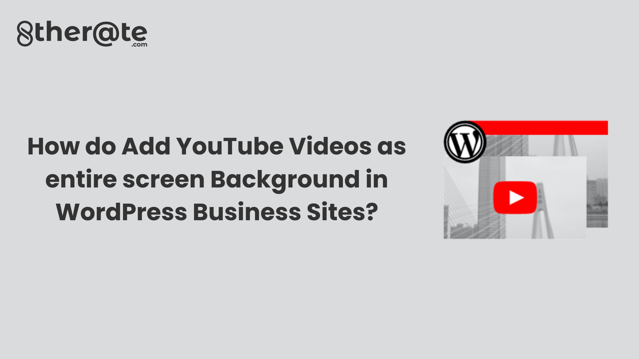 How To Add Full-screen YouTube Video Background in WordPress?