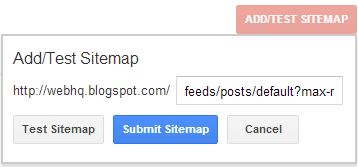 webmaster add a sitemap