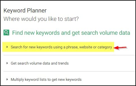 Search for new keywords pe click kare