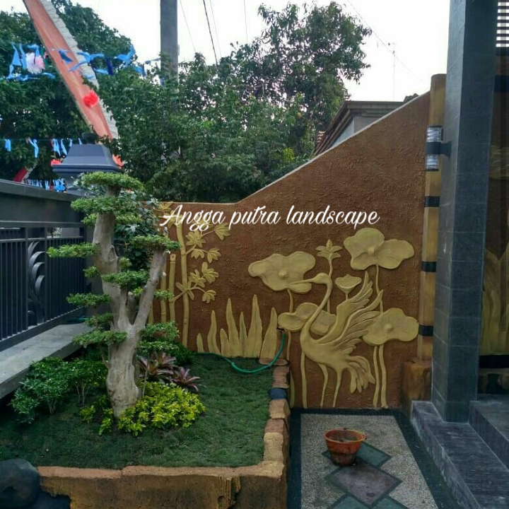 Jasa pembuatan dekorasi kolam tebing, air terjun, dekorasi relief di surabaya