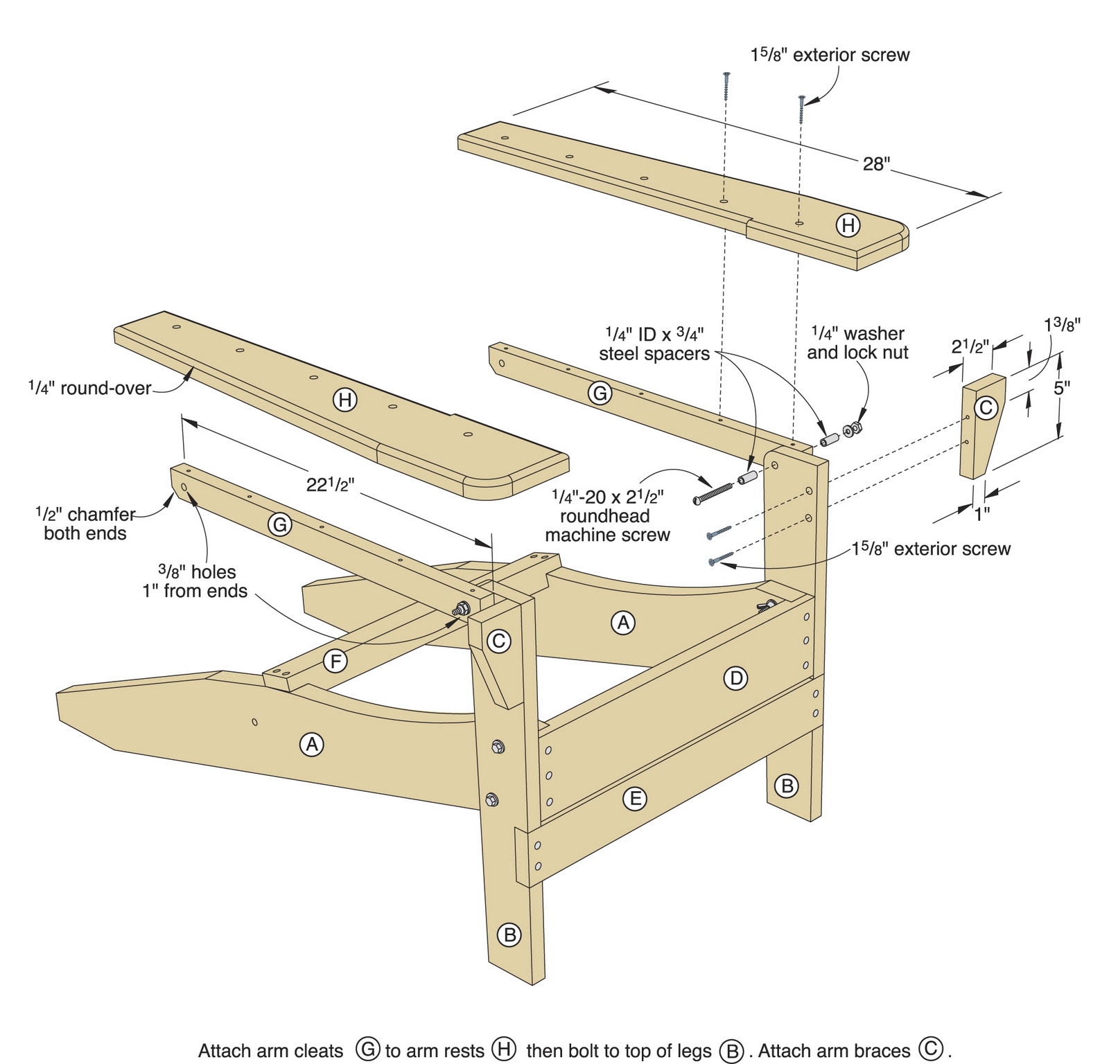 Folding Adirondack Chair Plans