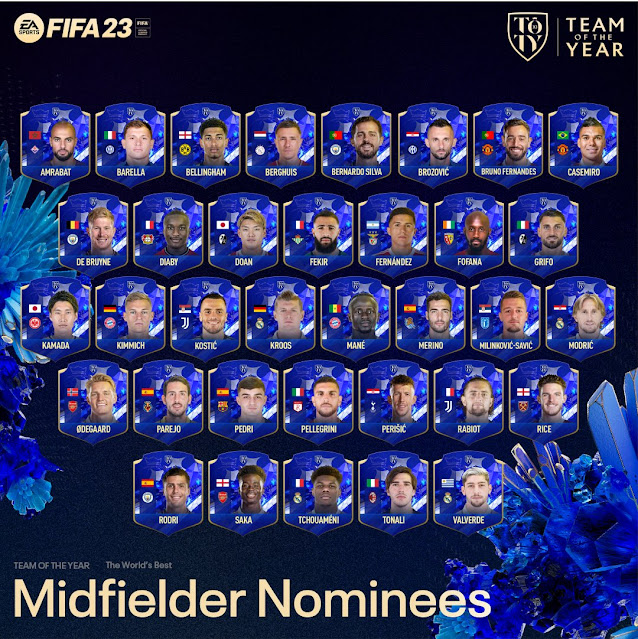 Nominowani pomocnicy TOTY FIFA 23