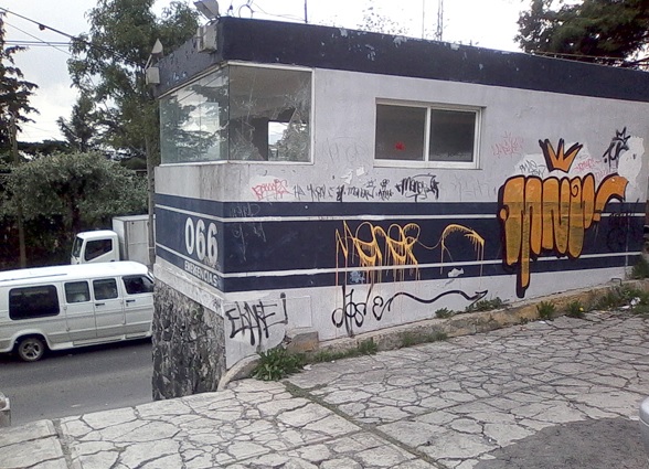 Seguridad en Toluca, graffiti