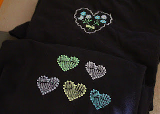 Glow-in-the-dark thread embroidery.