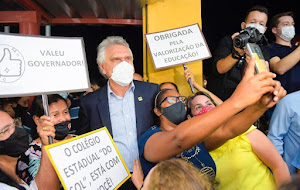Em Rio Verde, Caiado inaugura e anuncia reforma de escola