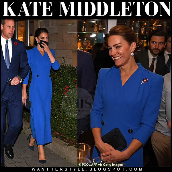Kate Middleton in electric blue coat dress