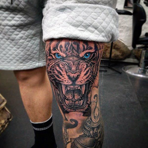 Tatuagens no joelho - 40 ideias masculinas