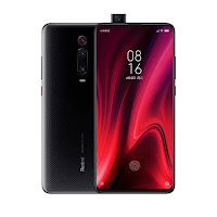 Redmi K20 Pro model siyah telefonun çift taraflı görüntüsü