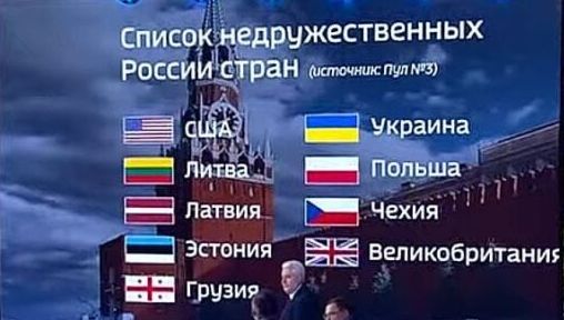 La Russia mette gli Stati Uniti in cima alla lista delle nazioni più ostili