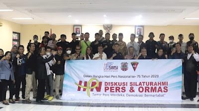 HPN 2023, SMSI Kabupaten Bekasi Gelar Diskusi Pers dengan Ormas di Mako Brimob Cikarang