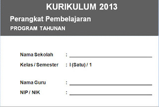  yang wajib rekan rekan guru buat sebagai salah satu syarat wajib semelum melakukan progra Program Tahunan PAI SD Kelas 1 - 6 Kurikulum 2013