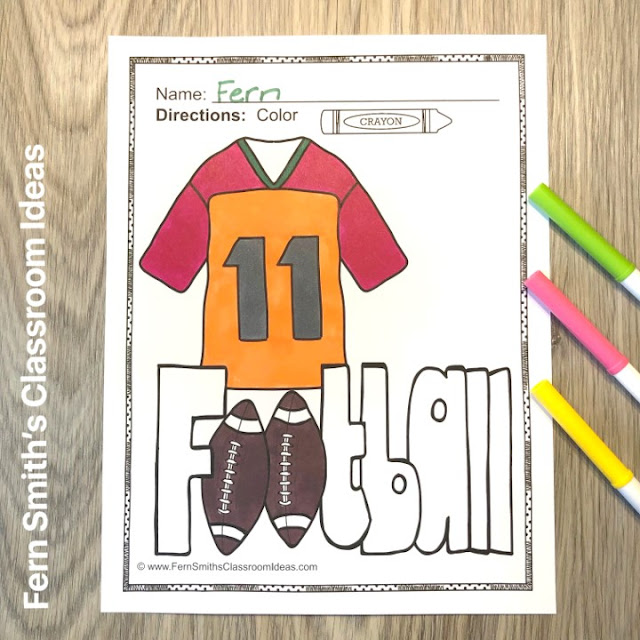 Click Here to Download Today's Freebie Friday Fall Football and Cheerleading Coloring Pages Freebie For Your Classroom!