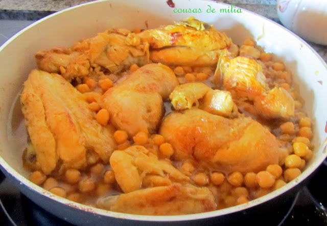 Pollo k´dra con garbanzos