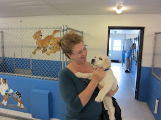 Me with Jam in my arms on the first day we saw him.  