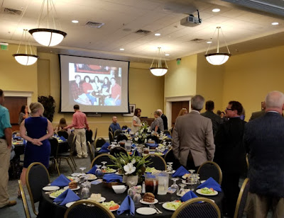 professors at an SAU event in August