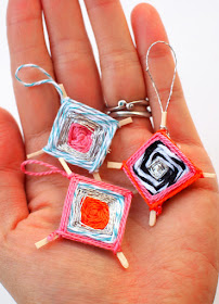 Make Tiny God's Eye Woven Pendants - Such a cute craft for older kids!