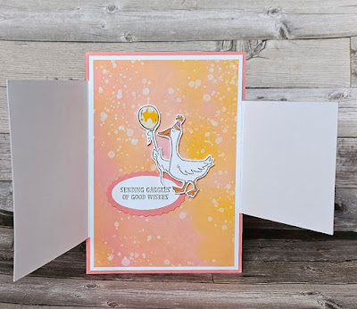 Silly Goose stampin up fun fold belated birthday card