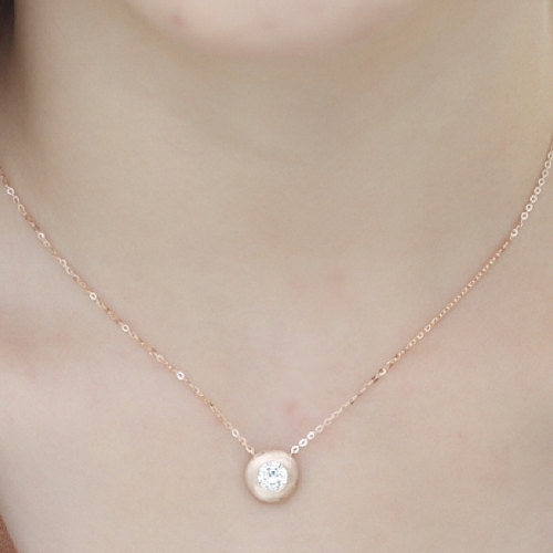 14k Pink Bold Necklace