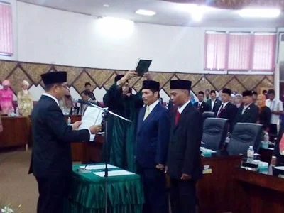 PAW, Aprianto dan Miswar Jambak Dilantik Sebagai Anggota DPRD Kota Padang