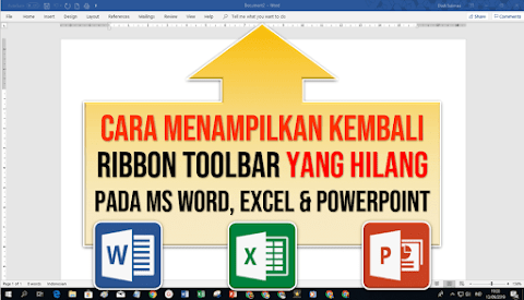 Cara Menampilkan Ribbon Toolbar yang Hilang pada Word, Excel dan PowerPoint