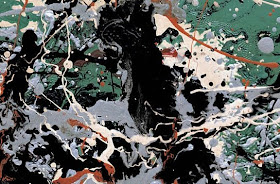 Jackson Pollock. Detail of Untitled Green Silver