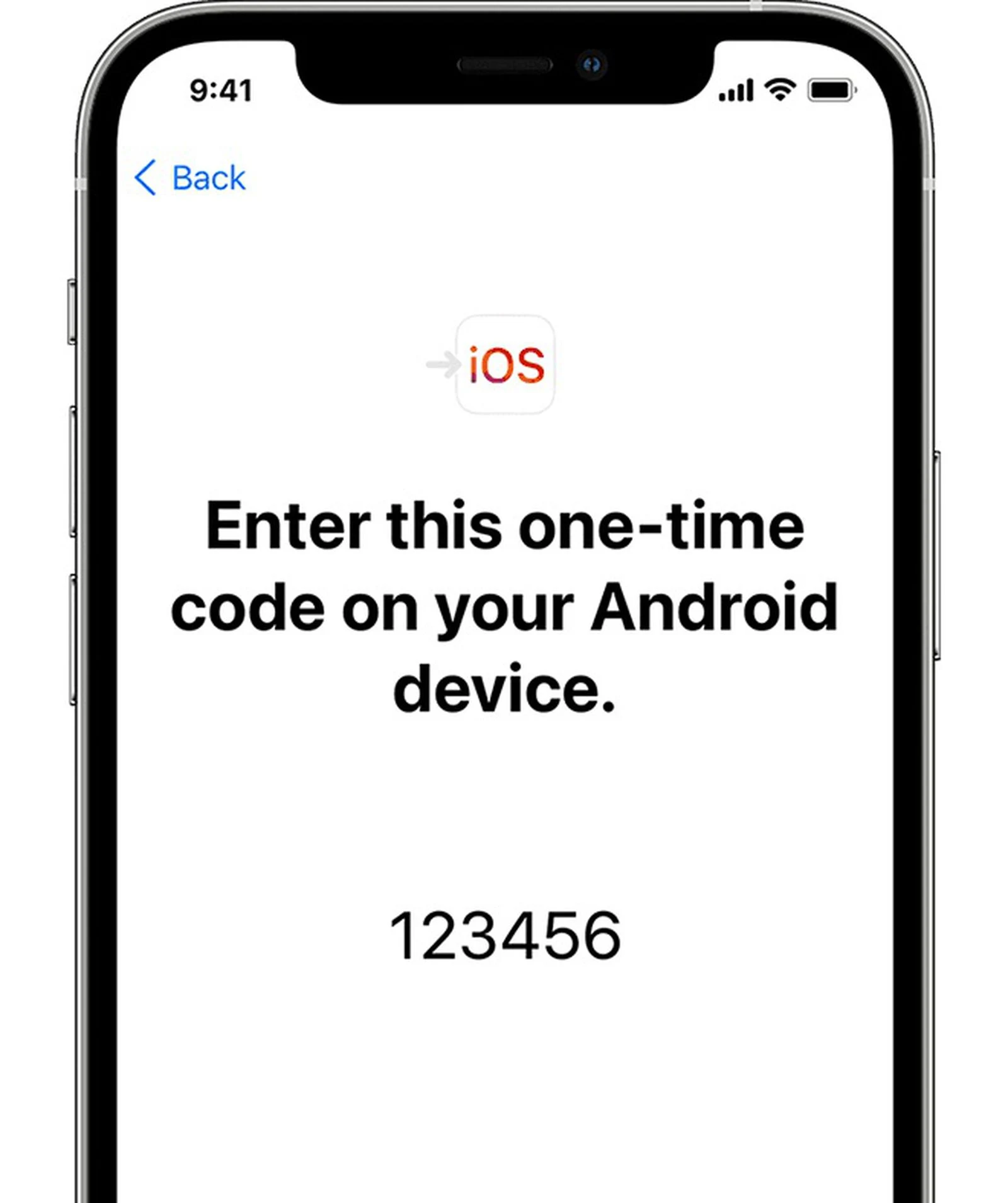 » On your Android phone, open the Move to iOS app and follow the onscreen instructions.   On an iPhone, tap Continue when you see the Android Transfer screen, then wait for a ten or six digit code to appear.