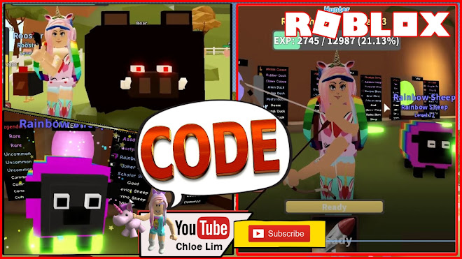 Roblox Hunting Simulator 2 Gameplay! Code! Chicken Pig and MOOSE BOSSES! I hatched a Rainbow Sheep!