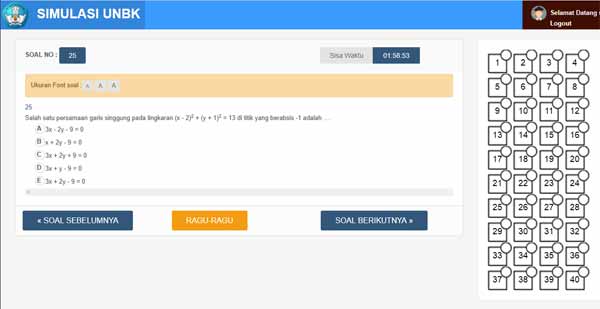  Halo bapak ibu guru dan terkhusus siswa Aplikasi Online Simulasi UNBK dan USBN Tahun 2017/2018