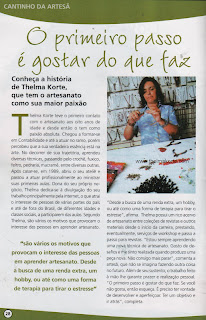 MATÉRIA SOBRE O TRABALHO DE THELMA KORTE PLUBLICADO PELA REVISTA ARTE PRÁTICA DA CASE EDITORIAL