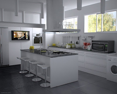 big kitchen interior