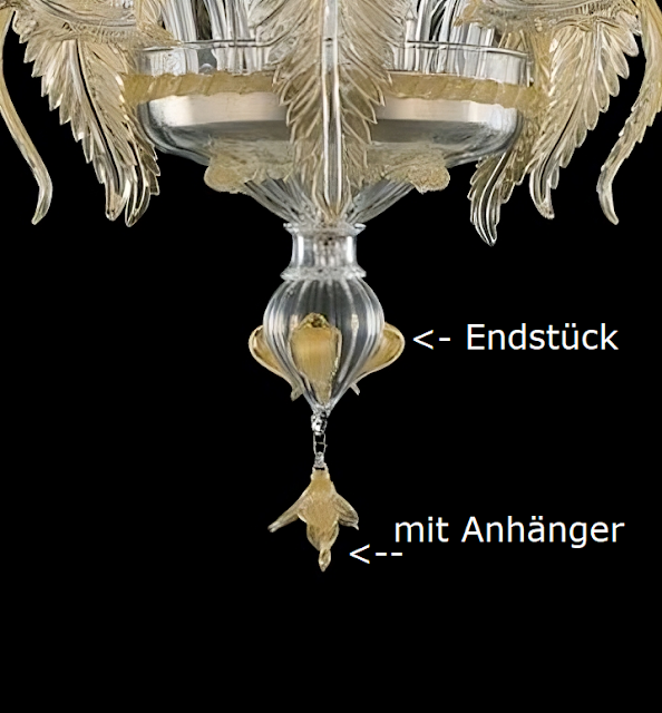 Endstück-Muranoglas-Anhänge