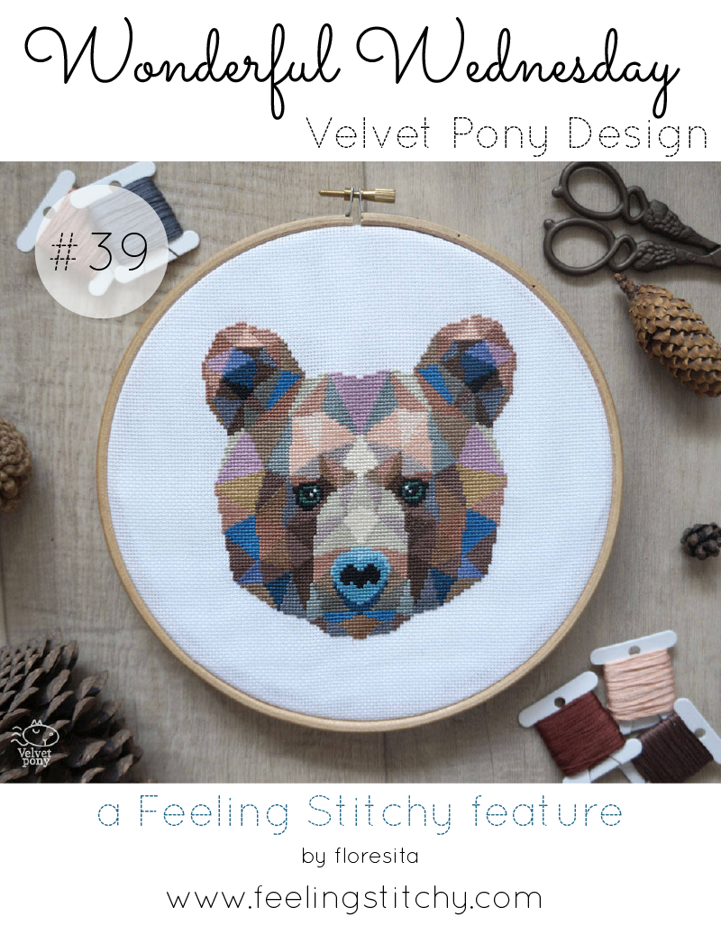 Wonderful Wednesday 39 Velvet Pony Design, a Feeling Stitchy feature by floresita