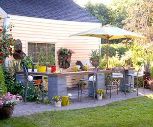 Cinder Block Outdoor Kitchen