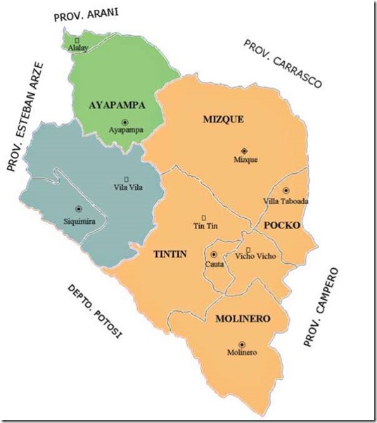 Provincia Mizque (1876): departamento de Cochabamba