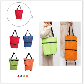 Tas Belanja Troli Lipat Roda Shopping Foldable Trolley Bag