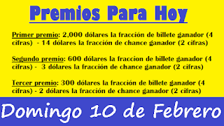 premios-para-hoy-loteria-domingo-10-febrero-2019